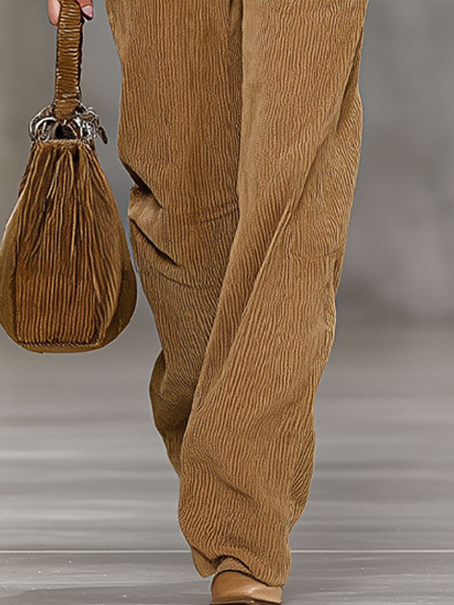 Zania™ — Corduroy Light Brown Overall