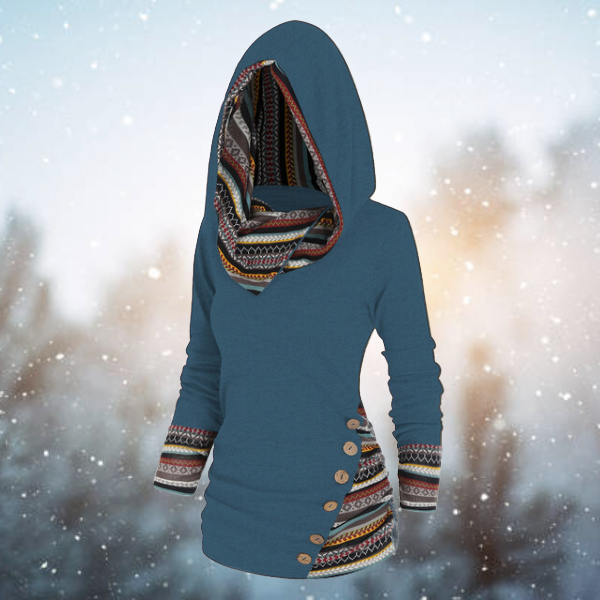 Seliana – Patterned Hooded Knit