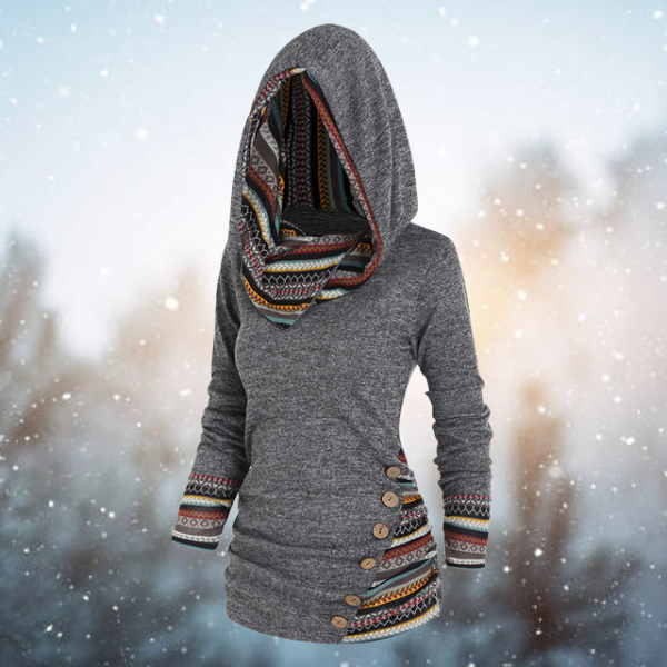 Seliana – Patterned Hooded Knit