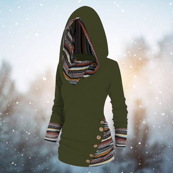 Seliana – Patterned Hooded Knit