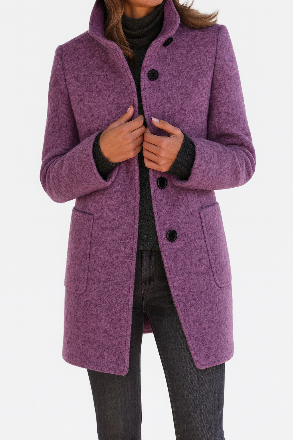 Vitoria — High Collar Ladies Coat