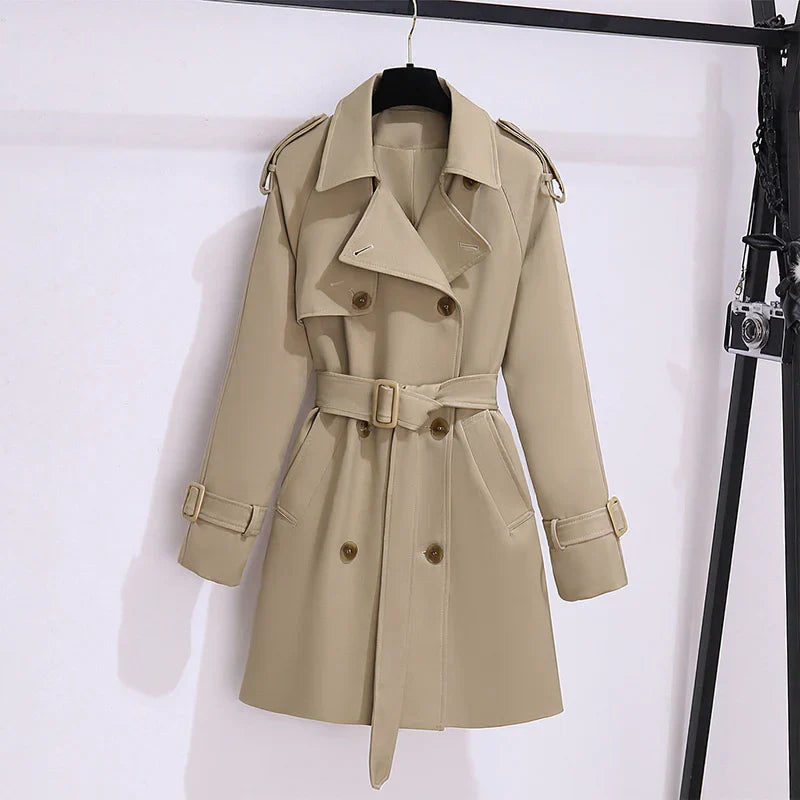 Cailene™ — Short Luxe Trench Coat