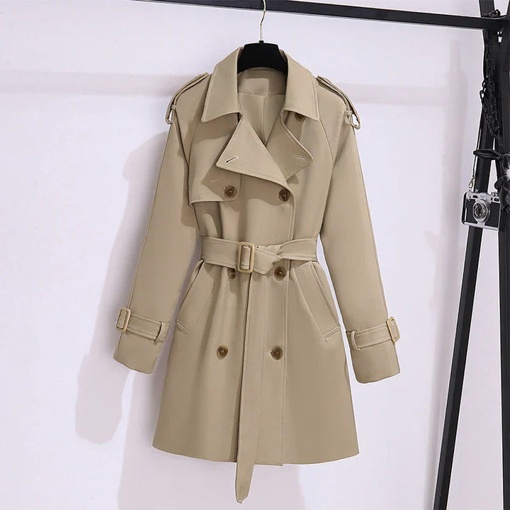 Cailene™ — Short Luxe Trench Coat