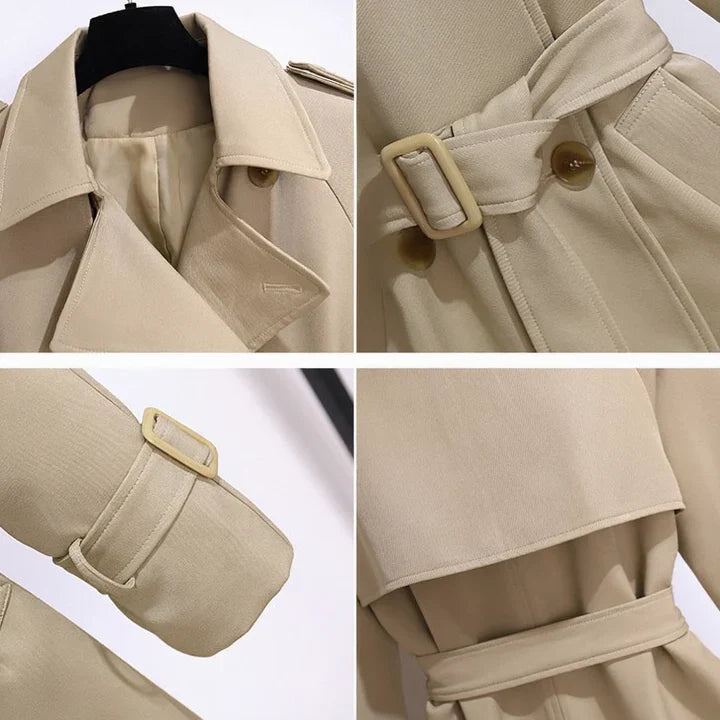 Cailene™ — Short Luxe Trench Coat