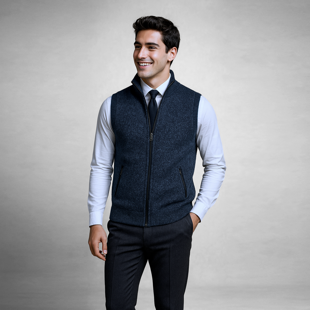 Harrin - Warm Zip Sweater Vest