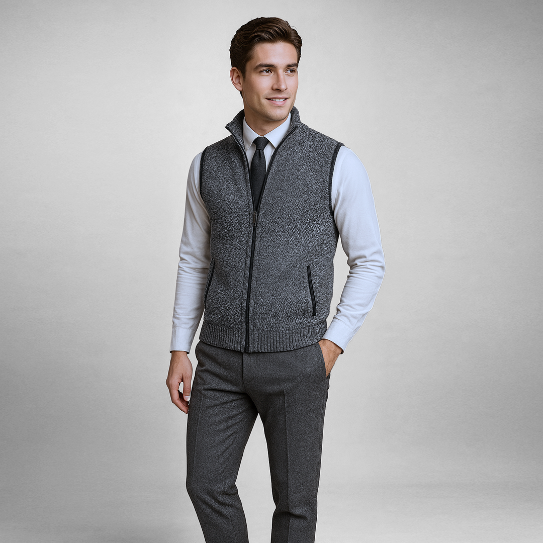 Harrin - Warm Zip Sweater Vest