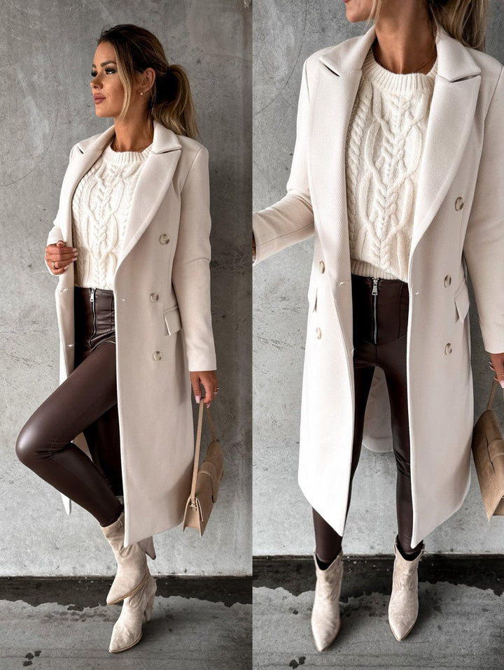 Monéra — Double-Breasted Long Coat