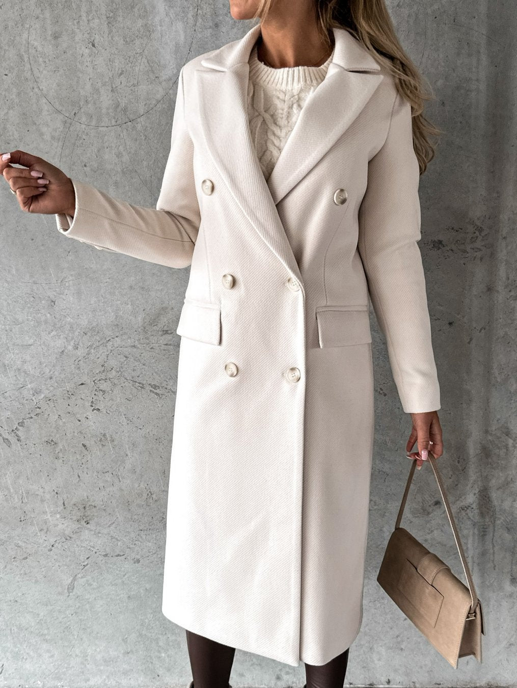 Monéra — Double-Breasted Long Coat