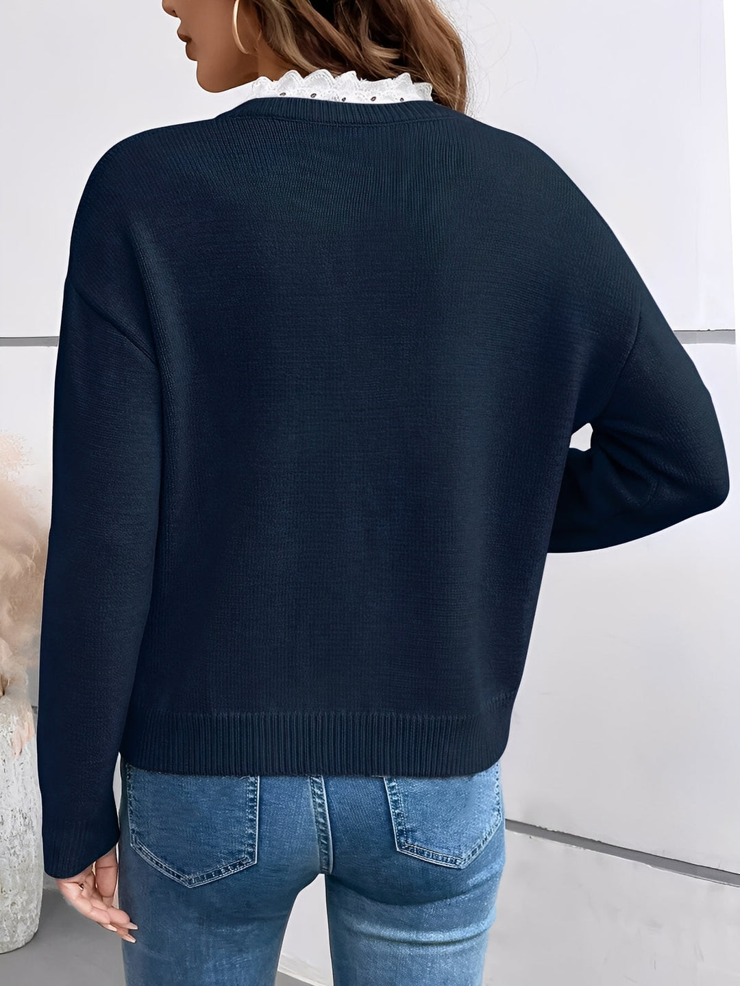 Noralle – Lace Trim Sweater