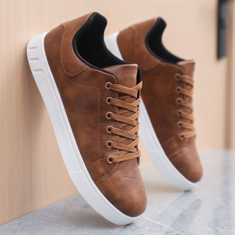 Daxel - Men's Sleek Leather Sneakers