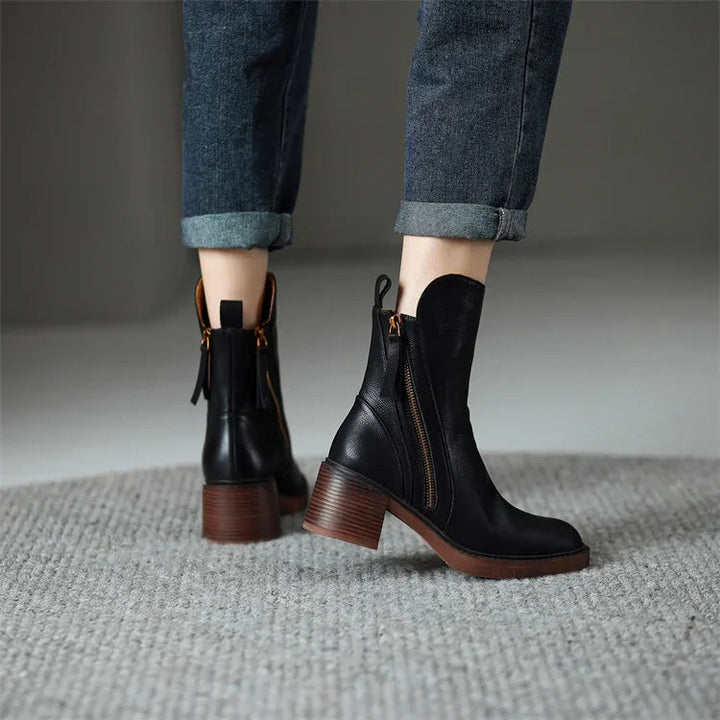 Tessaline – Classic Leather Ankle Boots