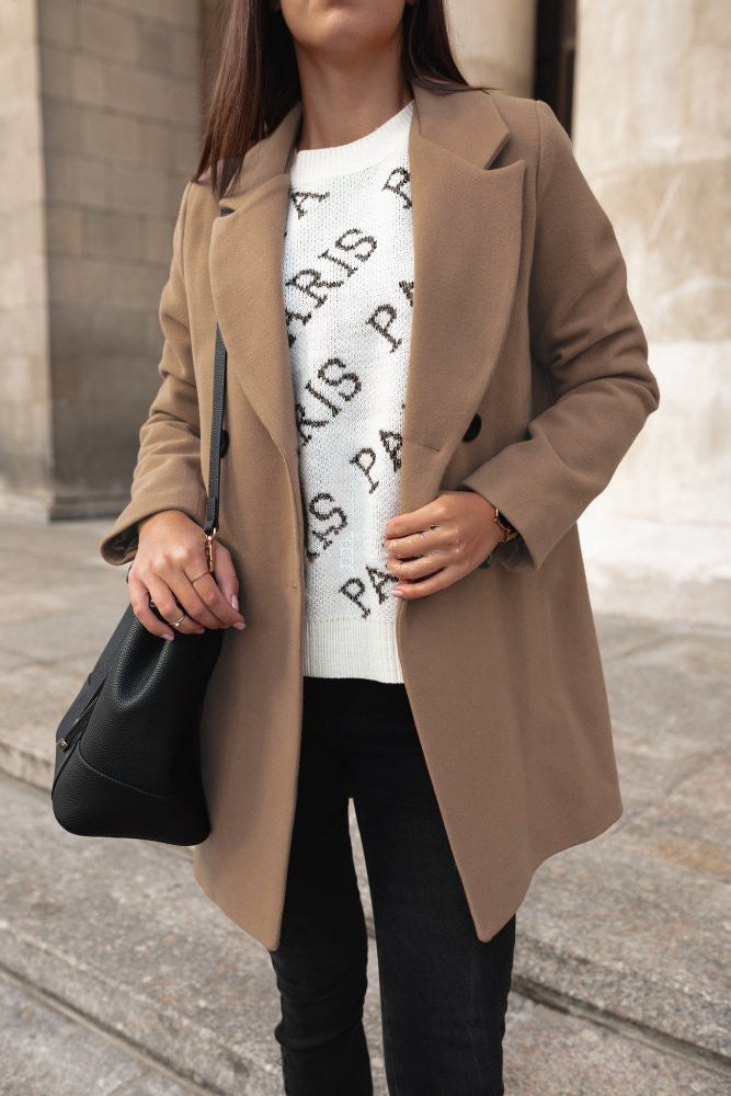 Thera – Elegant Lapel Coat