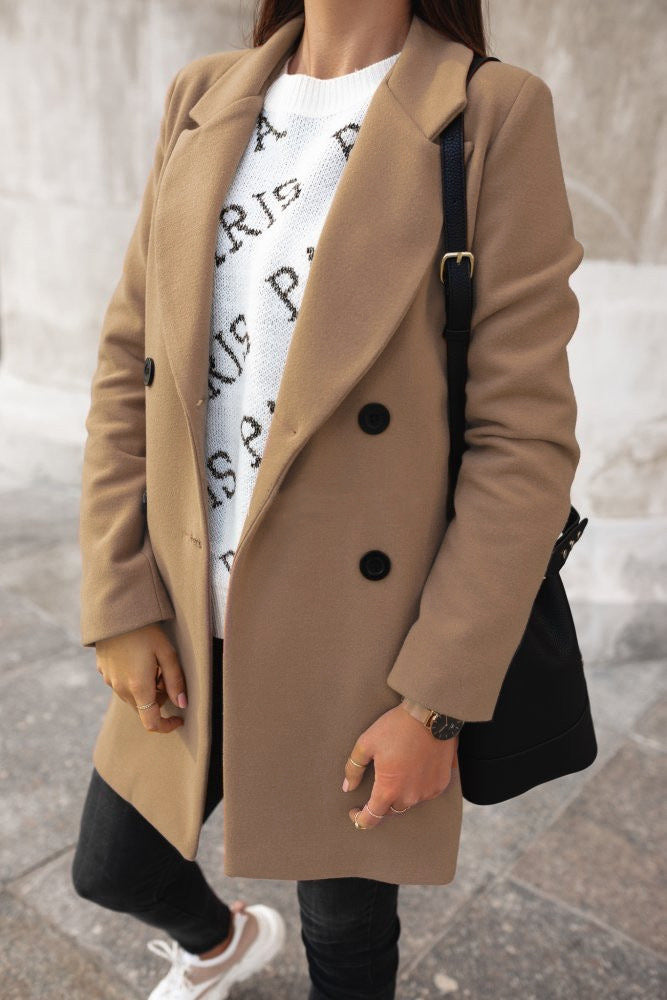 Thera – Elegant Lapel Coat