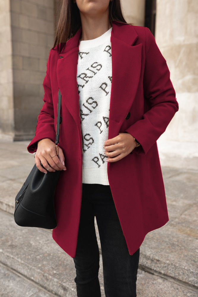 Thera – Elegant Lapel Coat