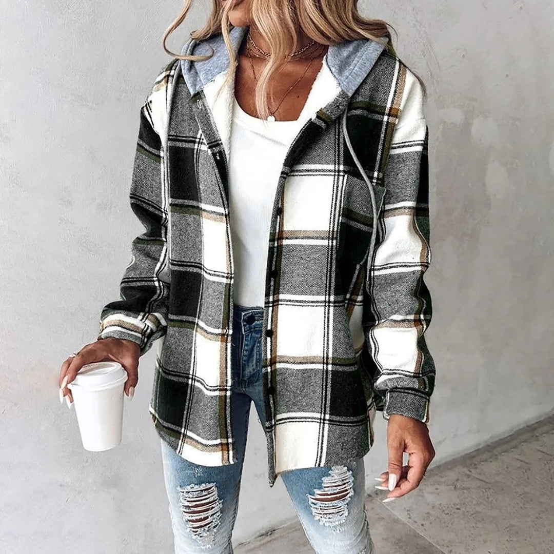 Camilla – Buttoned Plaid Jacket
