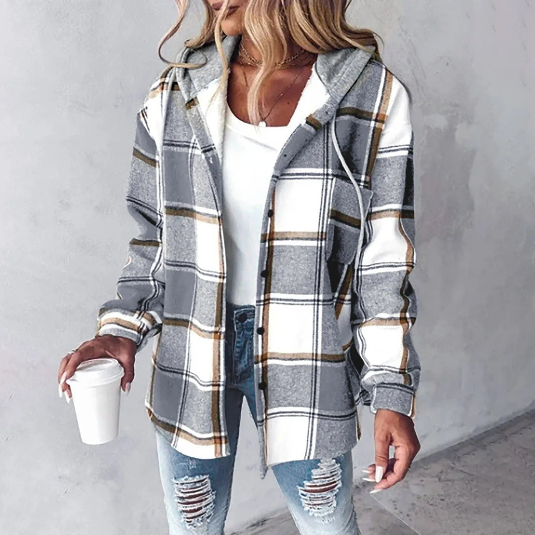 Camilla – Buttoned Plaid Jacket