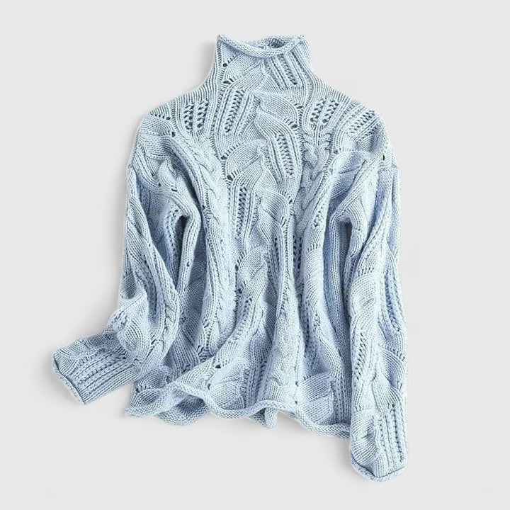 CINDY™ — Cable Knit Turtleneck