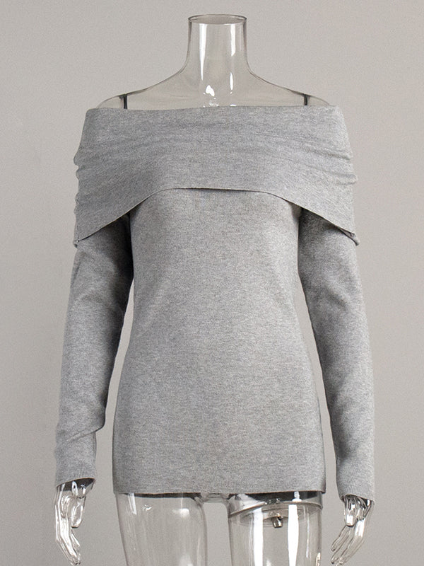 Eriselle — Off-Shoulder Elegance Sweater