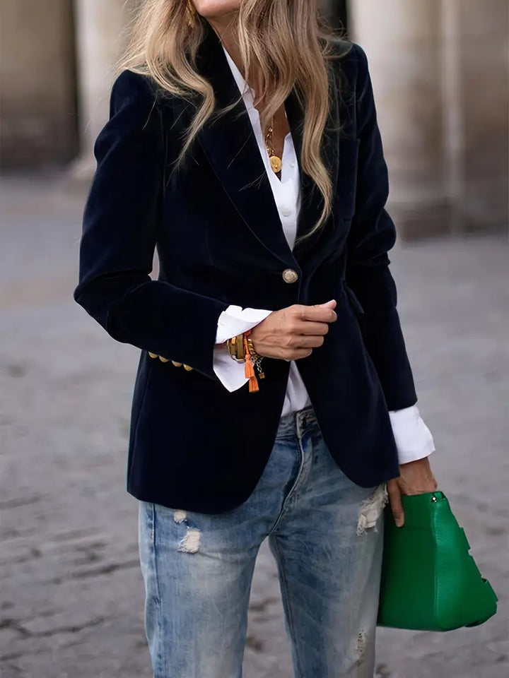 Veloura™ – Velvet Statement Blazer