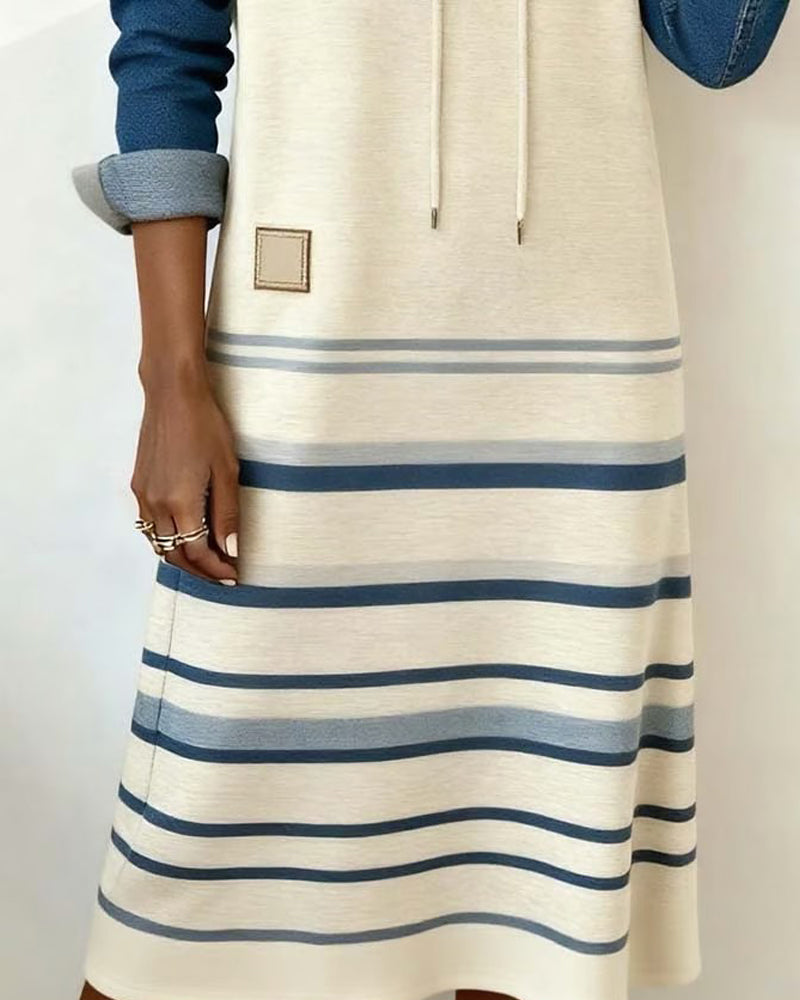 Liraya — Striped Hooded Dress