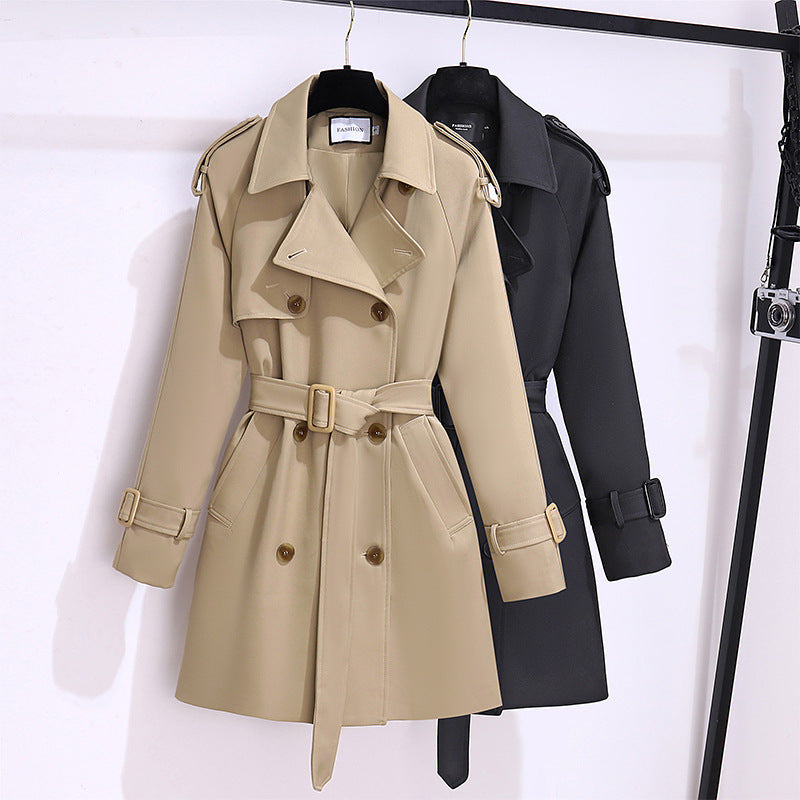 Cailene™ — Short Luxe Trench Coat