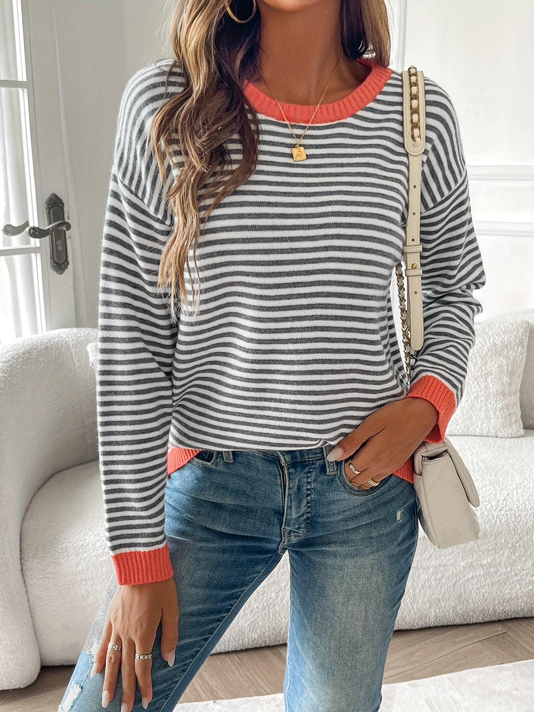 Elaina – Modern Striped Knit