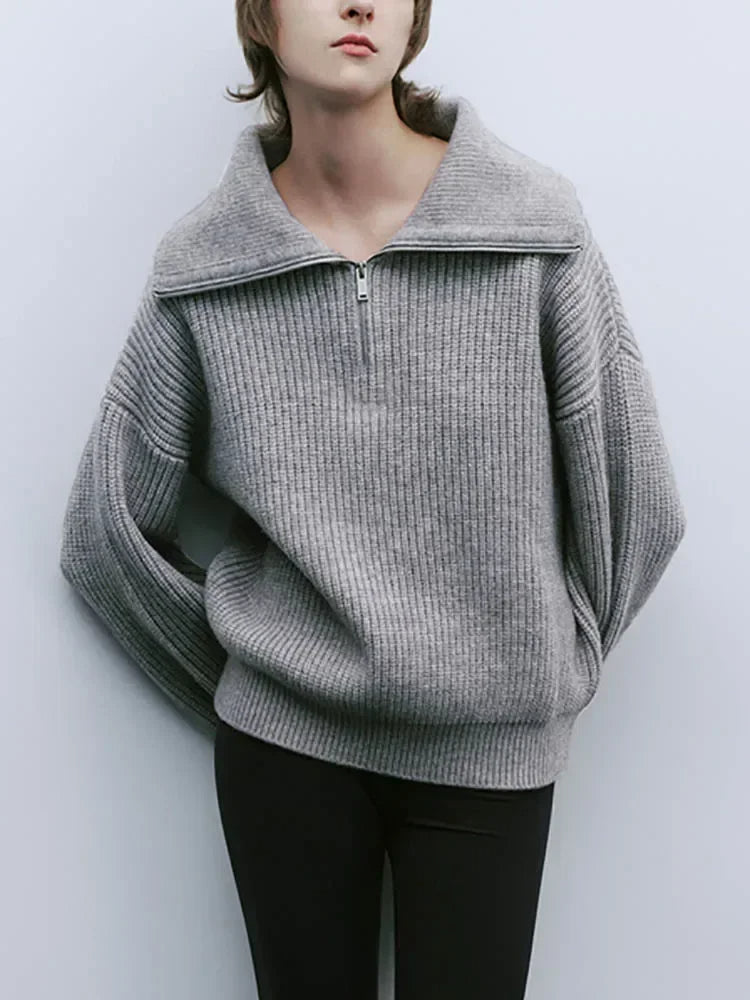 Elodie™ – Half-Zip Knit Sweater