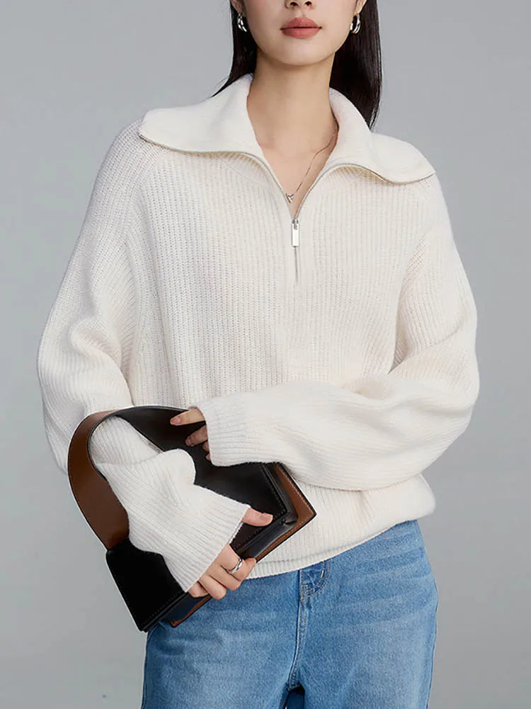 Elodie™ – Half-Zip Knit Sweater