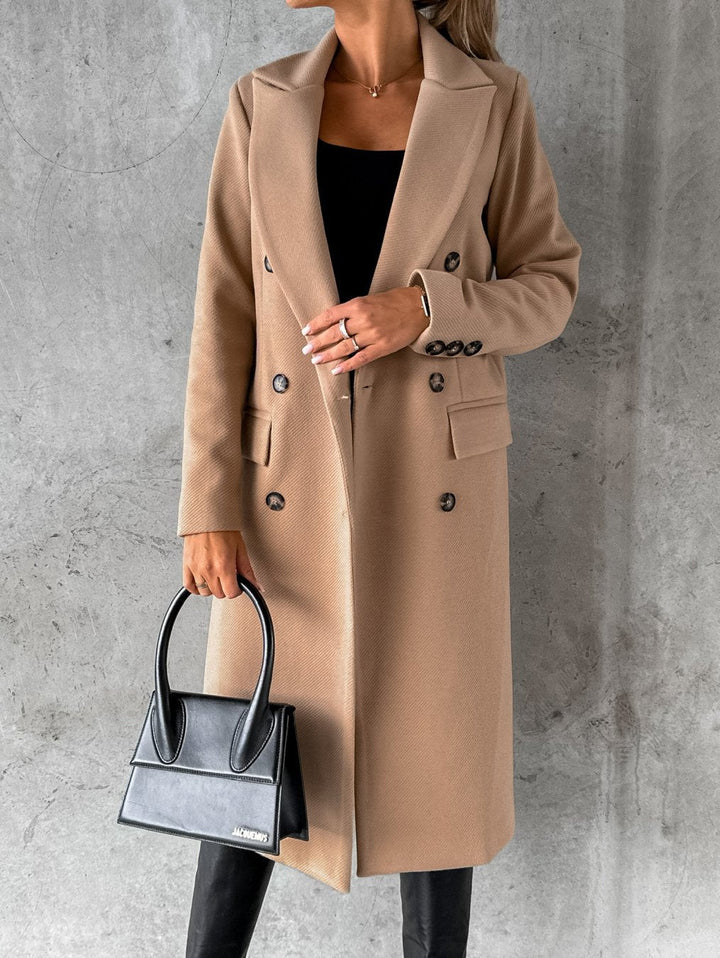 Monéra — Double-Breasted Long Coat