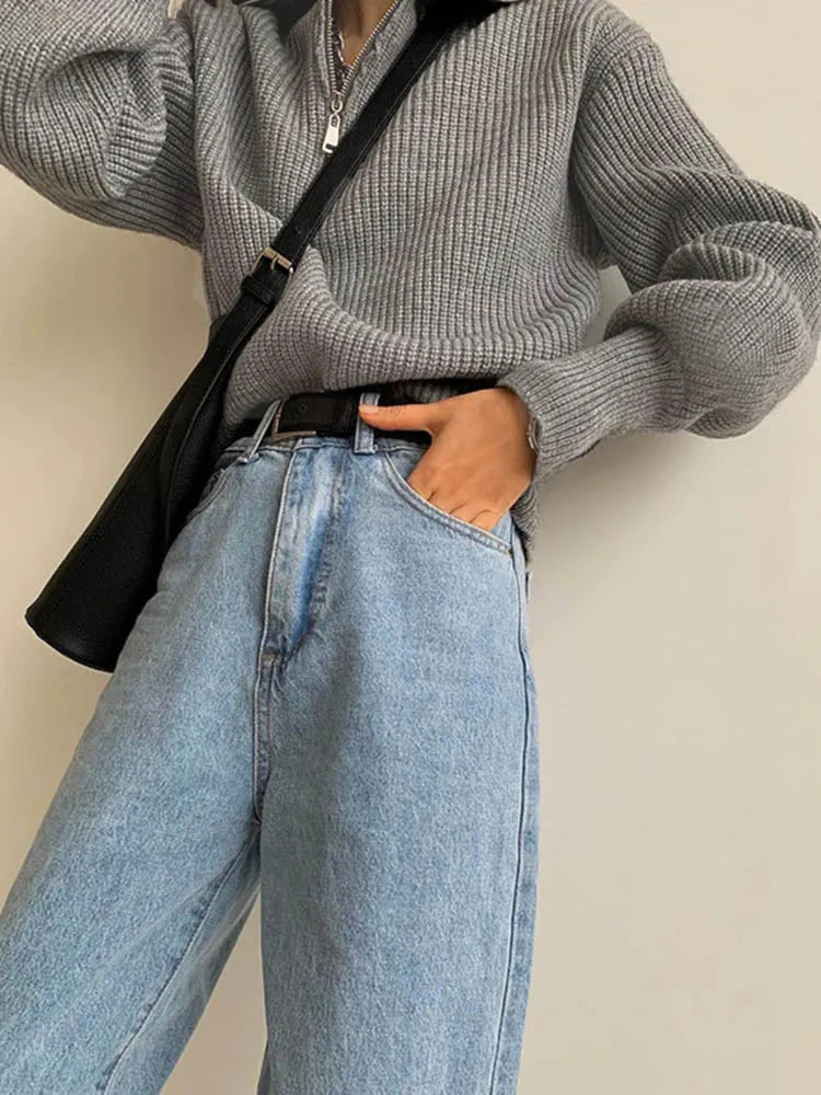 Elodie™ – Half-Zip Knit Sweater