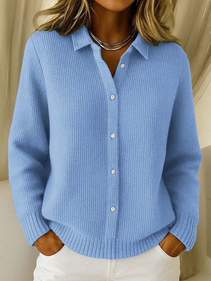 Elainora — Classic Knit Button Cardigan