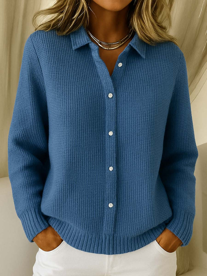 Elainora — Classic Knit Button Cardigan