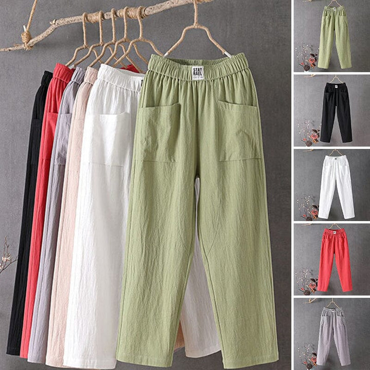 Adriana – Classic Cotton-Linen Pants