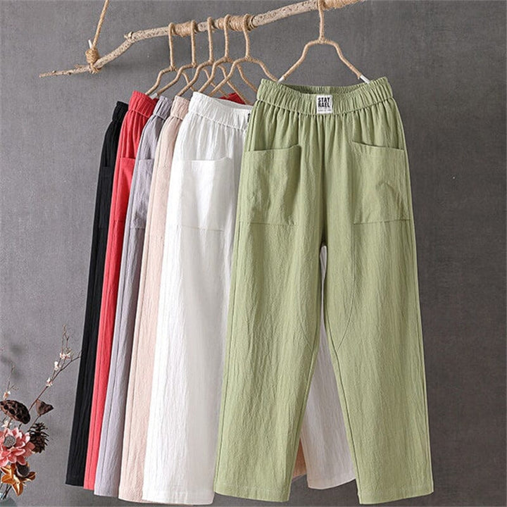 Adriana – Classic Cotton-Linen Pants