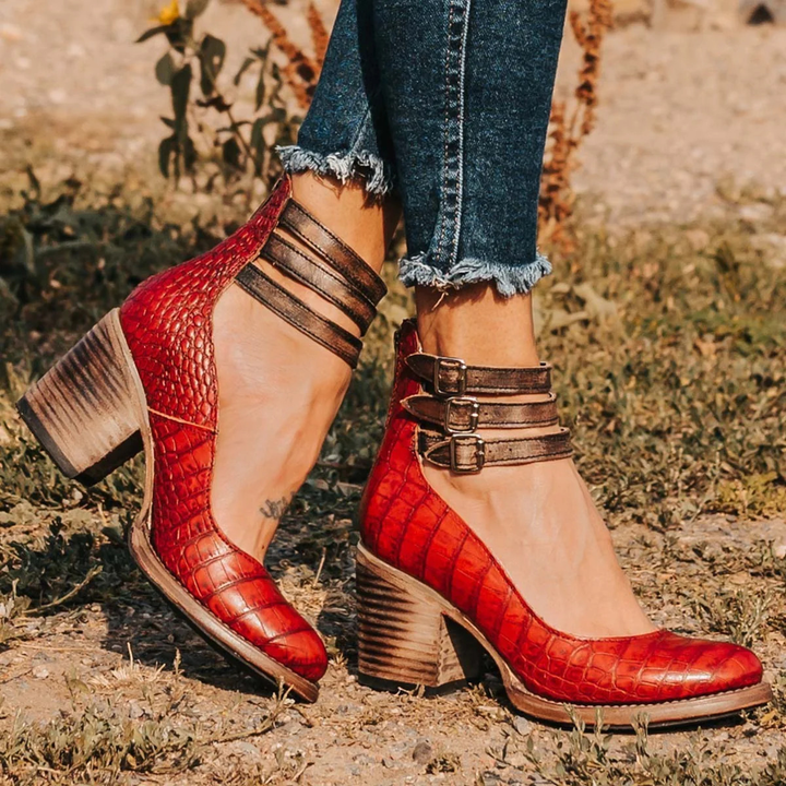 Sophie — Multi-Strap Comfort Heels