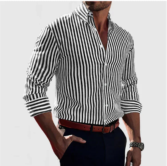 Rolayna™ — Classic Striped Shirt