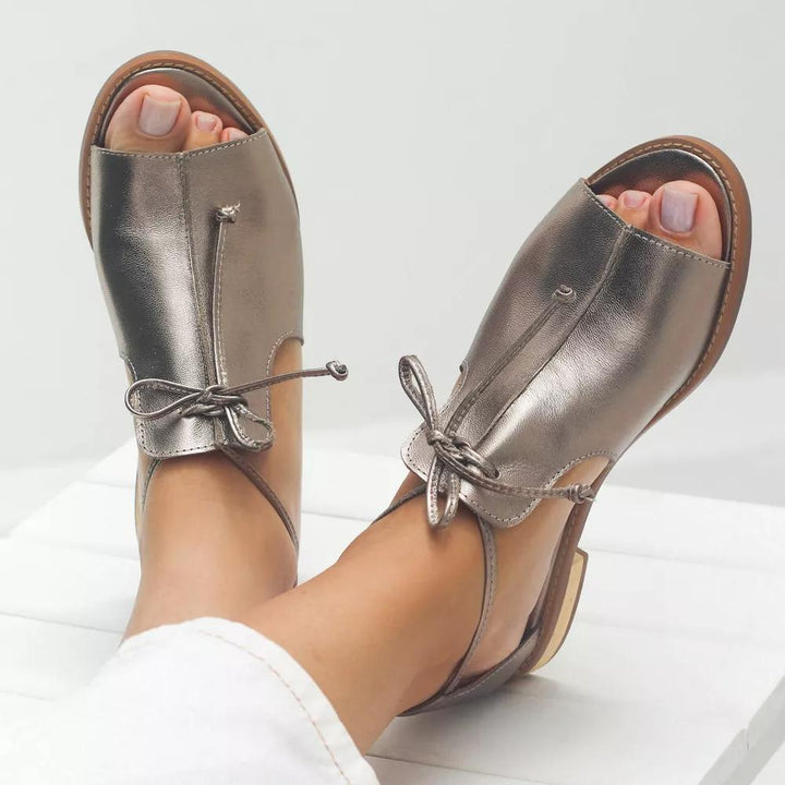 Isalyn – Double-Strap Leather Sandals