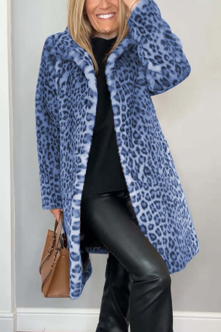 Lizzetta™ — Leopard Chic Long Coat