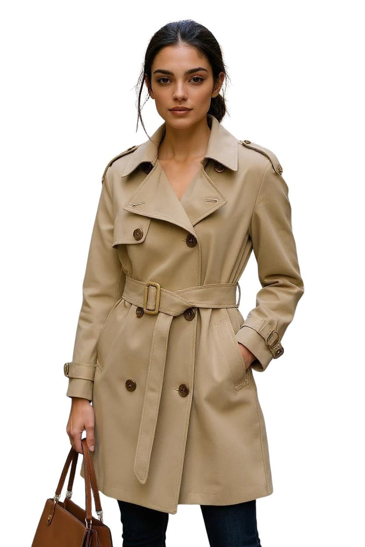 Cailene™ — Short Luxe Trench Coat