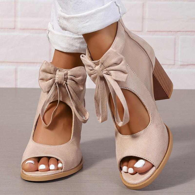 Clarise – Bow-Tied Comfort Heels