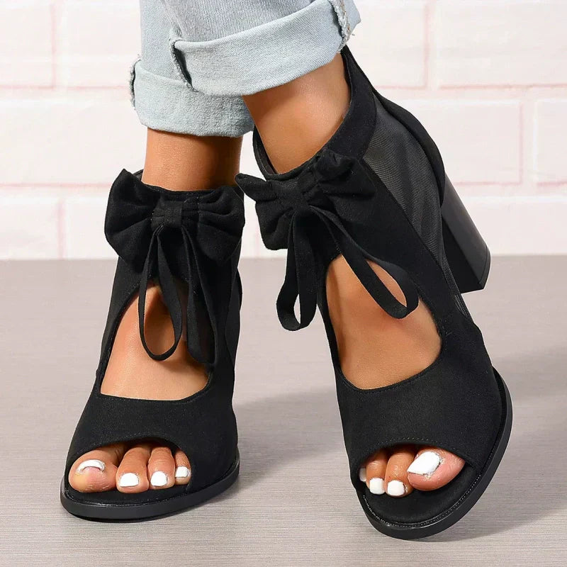 Clarise – Bow-Tied Comfort Heels