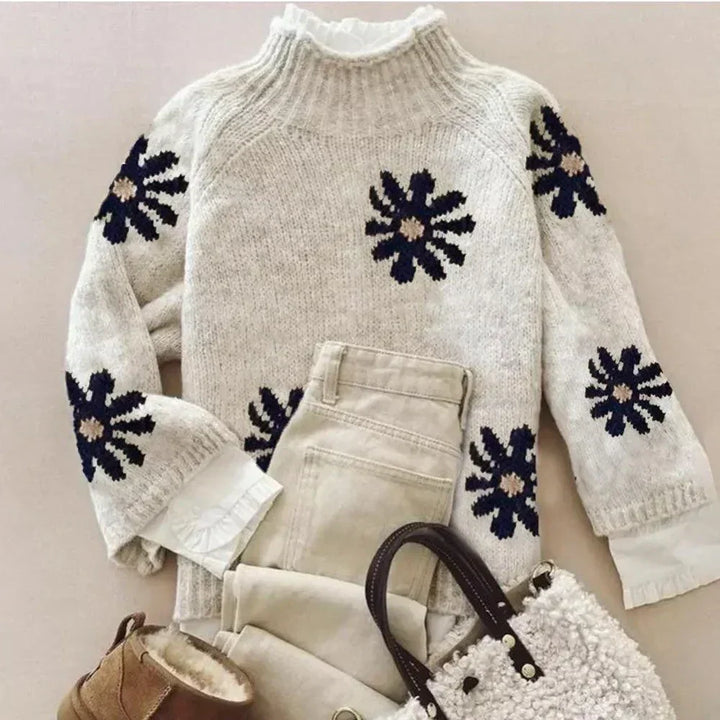 Ophelia – Floral Knit Sweater