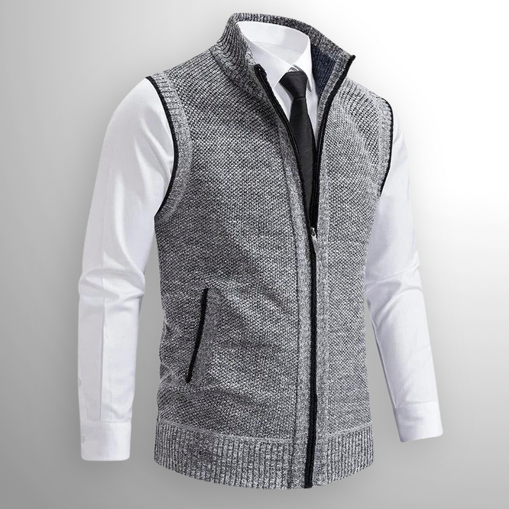 Harrin - Warm Zip Sweater Vest