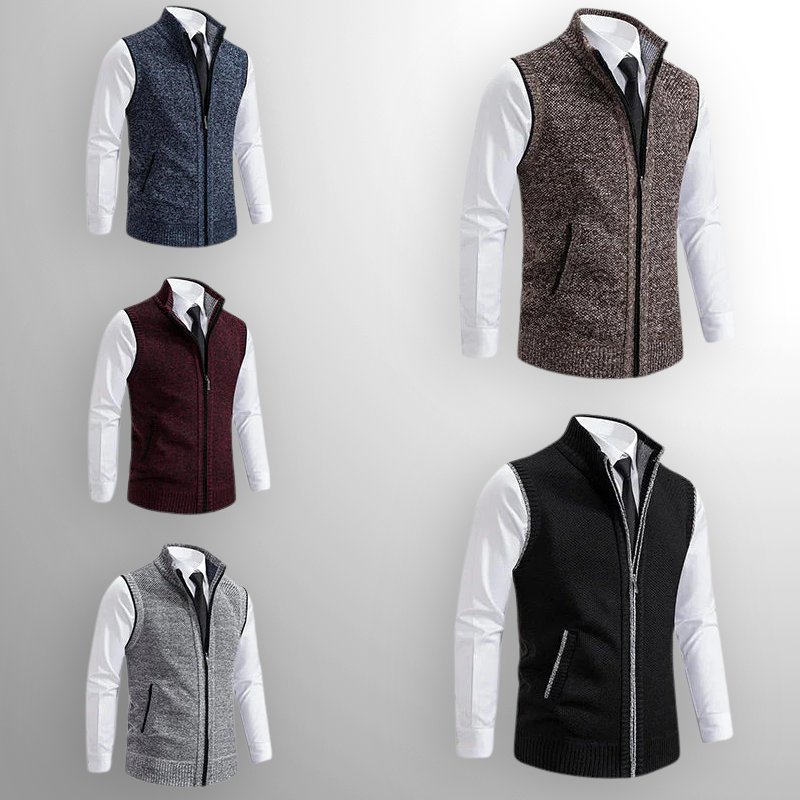 Harrin - Warm Zip Sweater Vest
