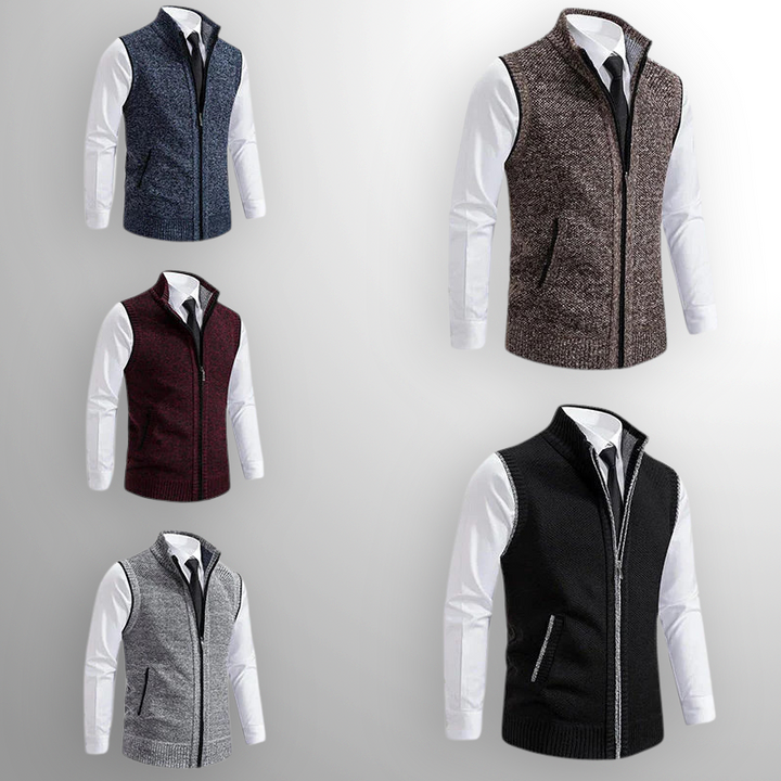 Harrin - Warm Zip Sweater Vest
