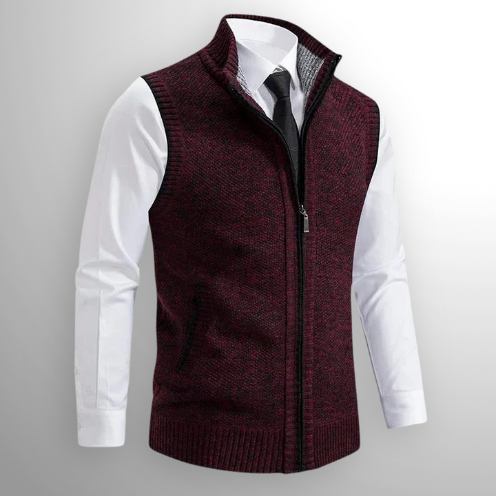 Harrin - Warm Zip Sweater Vest